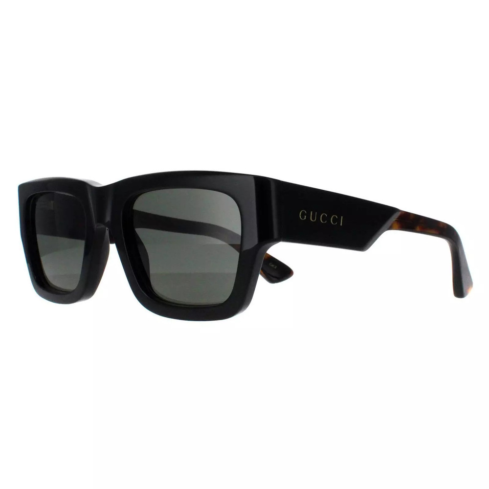 Gucci GG1668S Sunglasses Black Havana Acetate Rectangle